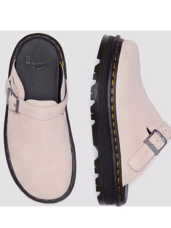 NWOT Dr. Martens Zebzag Suede Slingback Platform Mules Size 8 Women’s/ 7 Men’s - Picture 2 of 13